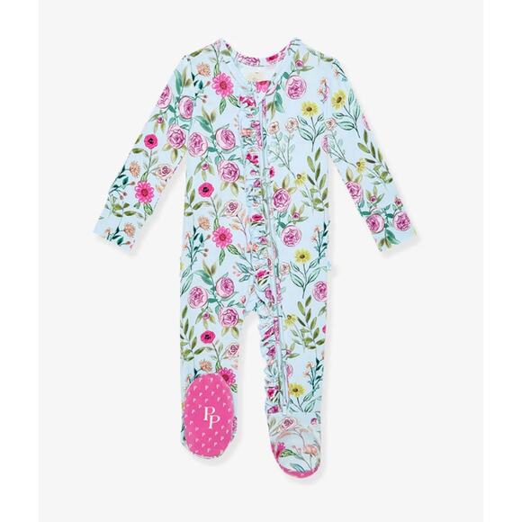 Posh Peanut Footie Ruffled Zippered One Piece - 3-6 months (Bundle of 3) - Picture 5 of 9